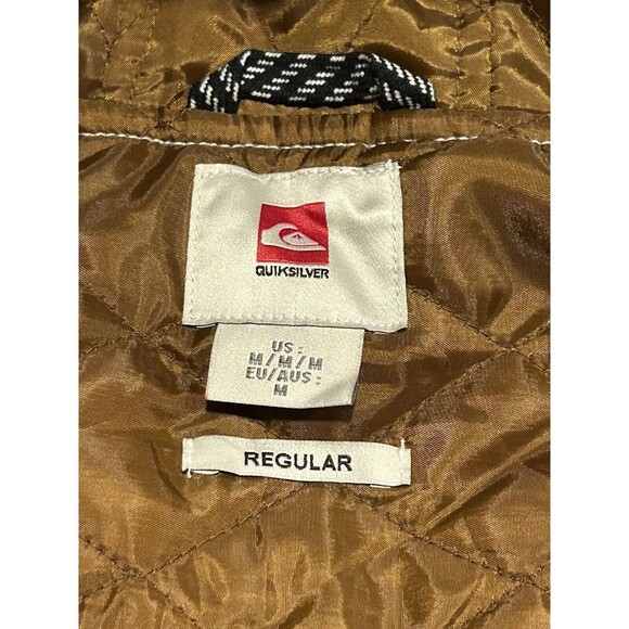 Quicksilver Flannel Jacket Men’s Medium Red Plaid Hooded Lined Pocket Warm - Picture 4 of 5